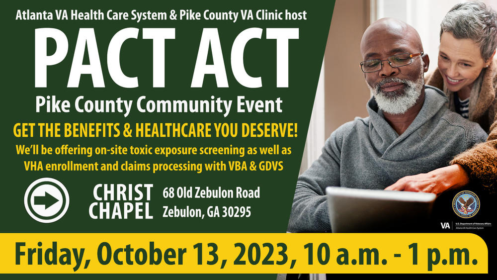 PACT Act Event flyer for Friday, October 13, 2023 in Pike County