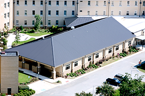 An aerial view of the Alzheimer's building at the Georgia War Veterans Home in Milledgeville.